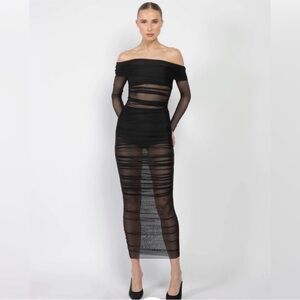 NWOT THE SEI Long Sleeve Asymmetric Dress, size S